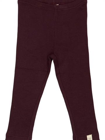 Petit Piao leggings i farven Dark Grape set forfra